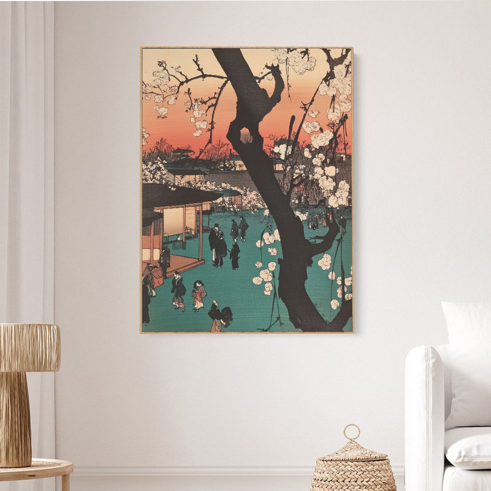 Cherry Blossom Evening Canvas Wall Art