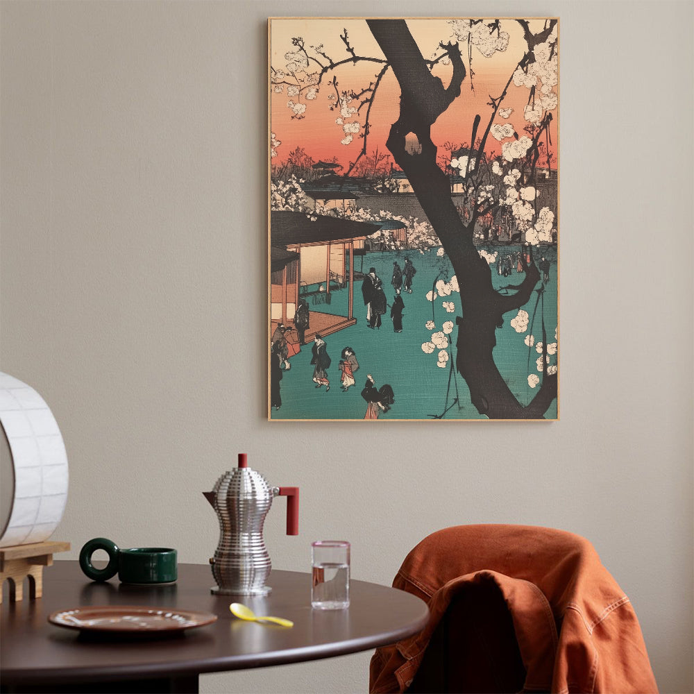Cherry Blossom Evening Canvas Wall Art