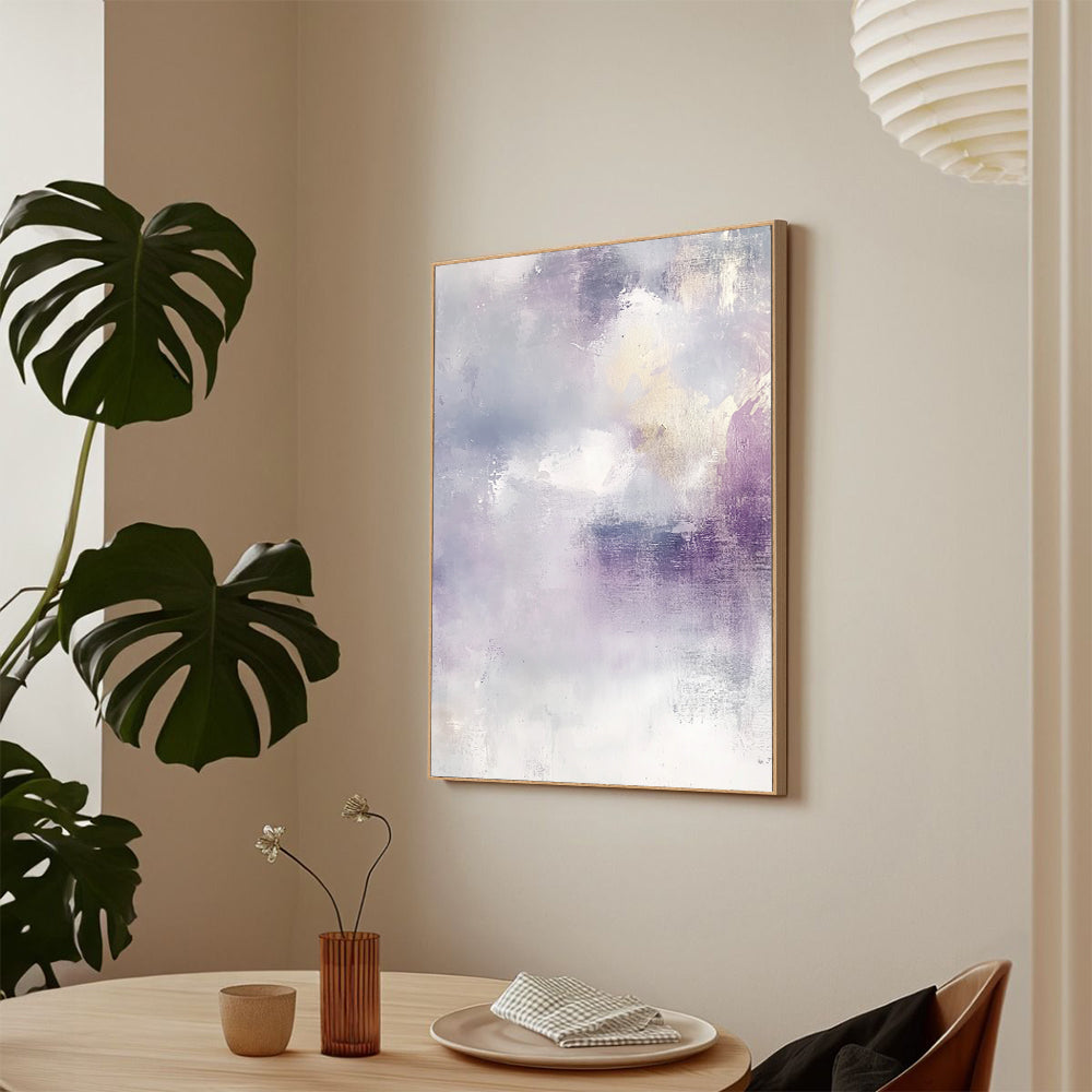 Soft Purple and Gold Canvas Wall Art