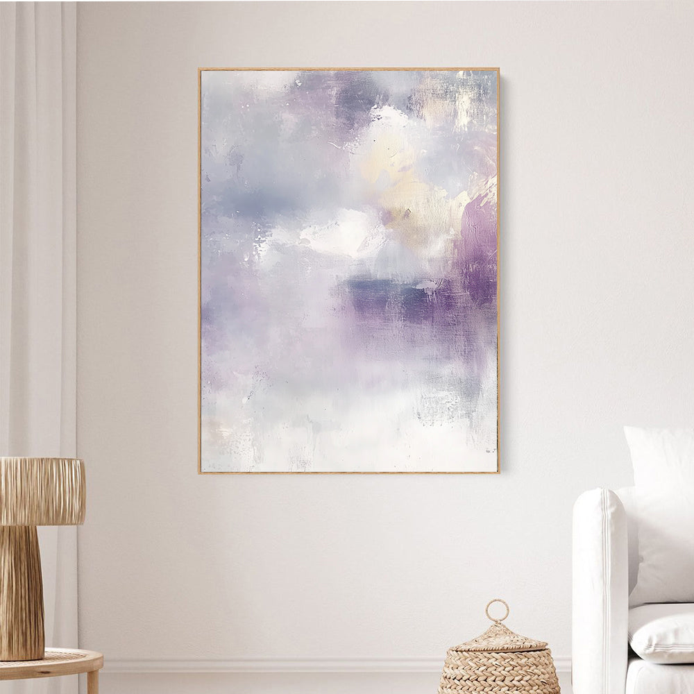 Soft Purple and Gold Canvas Wall Art