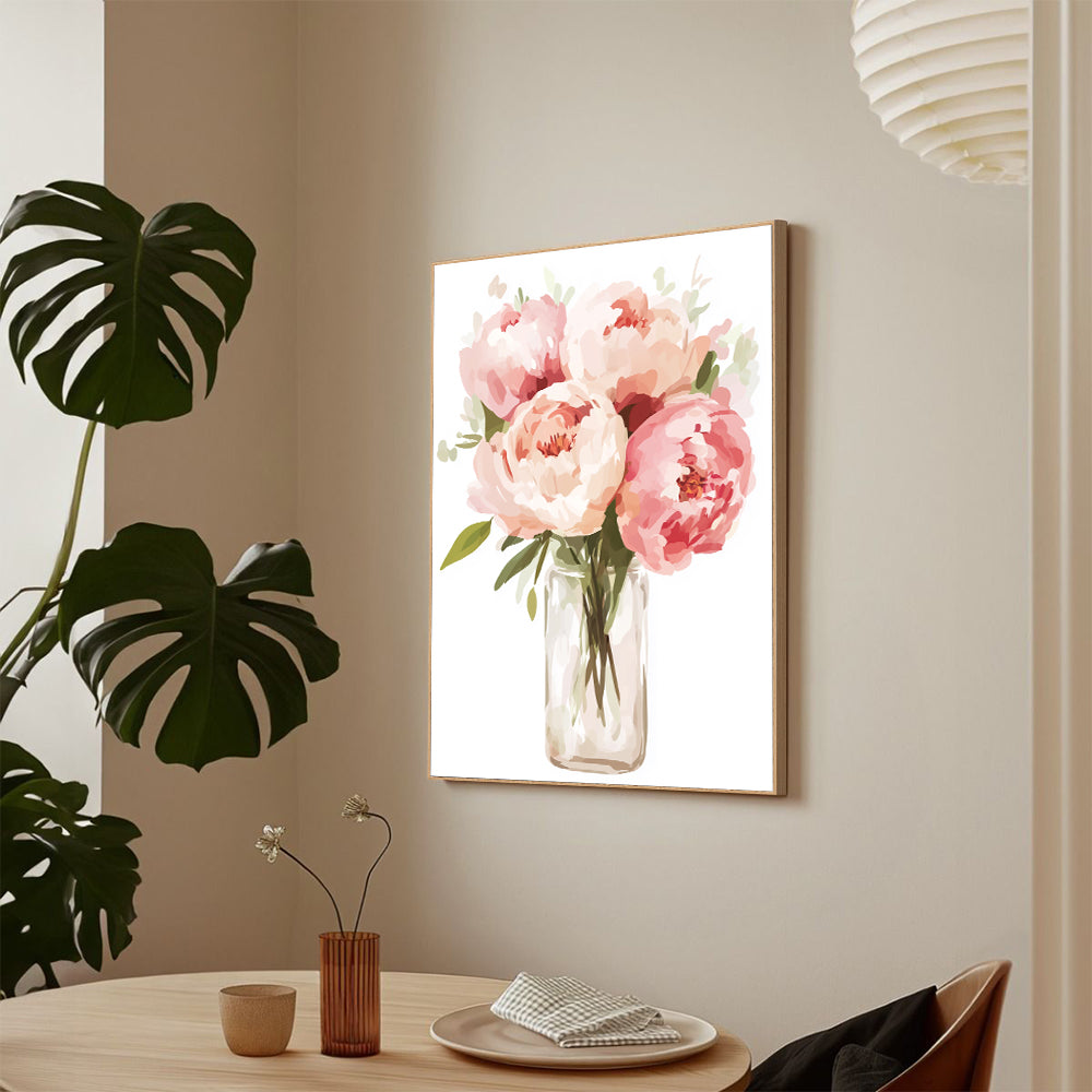 Peony Bouquet Canvas Wall Art