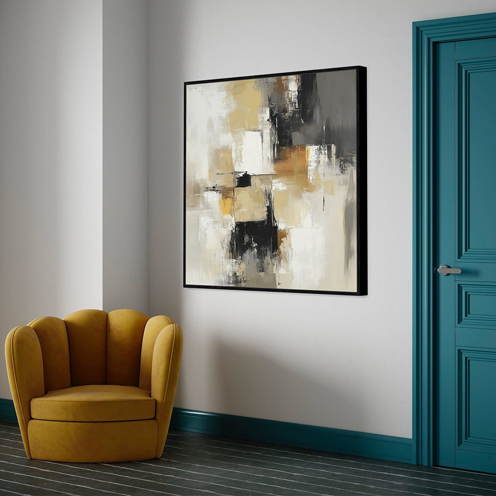"Golden Essence" Canvas Wall Art – A Touch Of Minimalist Elegance