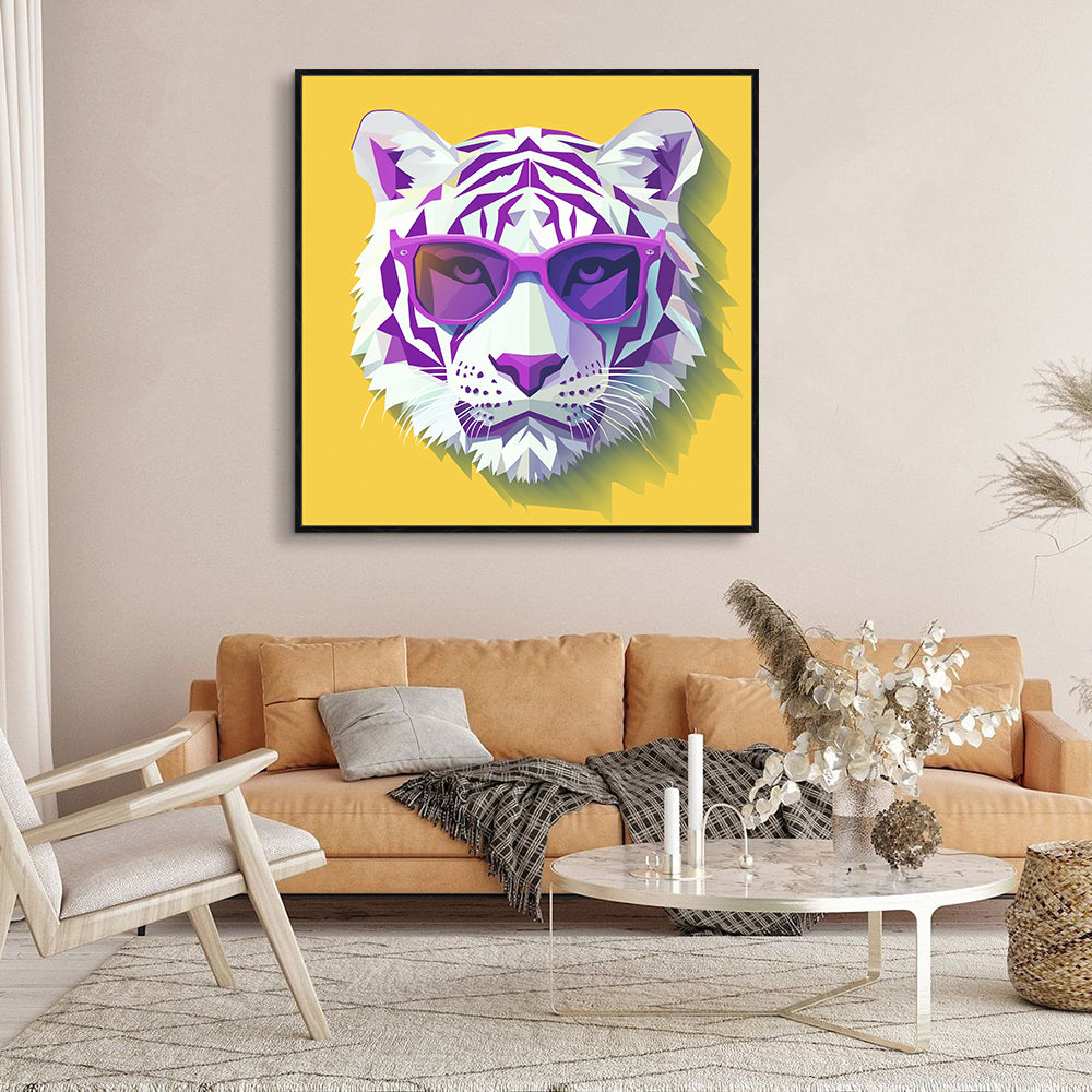Modern Pop Art Tiger Canvas Wall Art – Unleash Your Bold Style