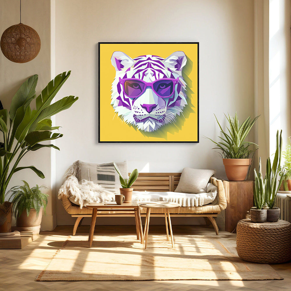 Modern Pop Art Tiger Canvas Wall Art – Unleash Your Bold Style