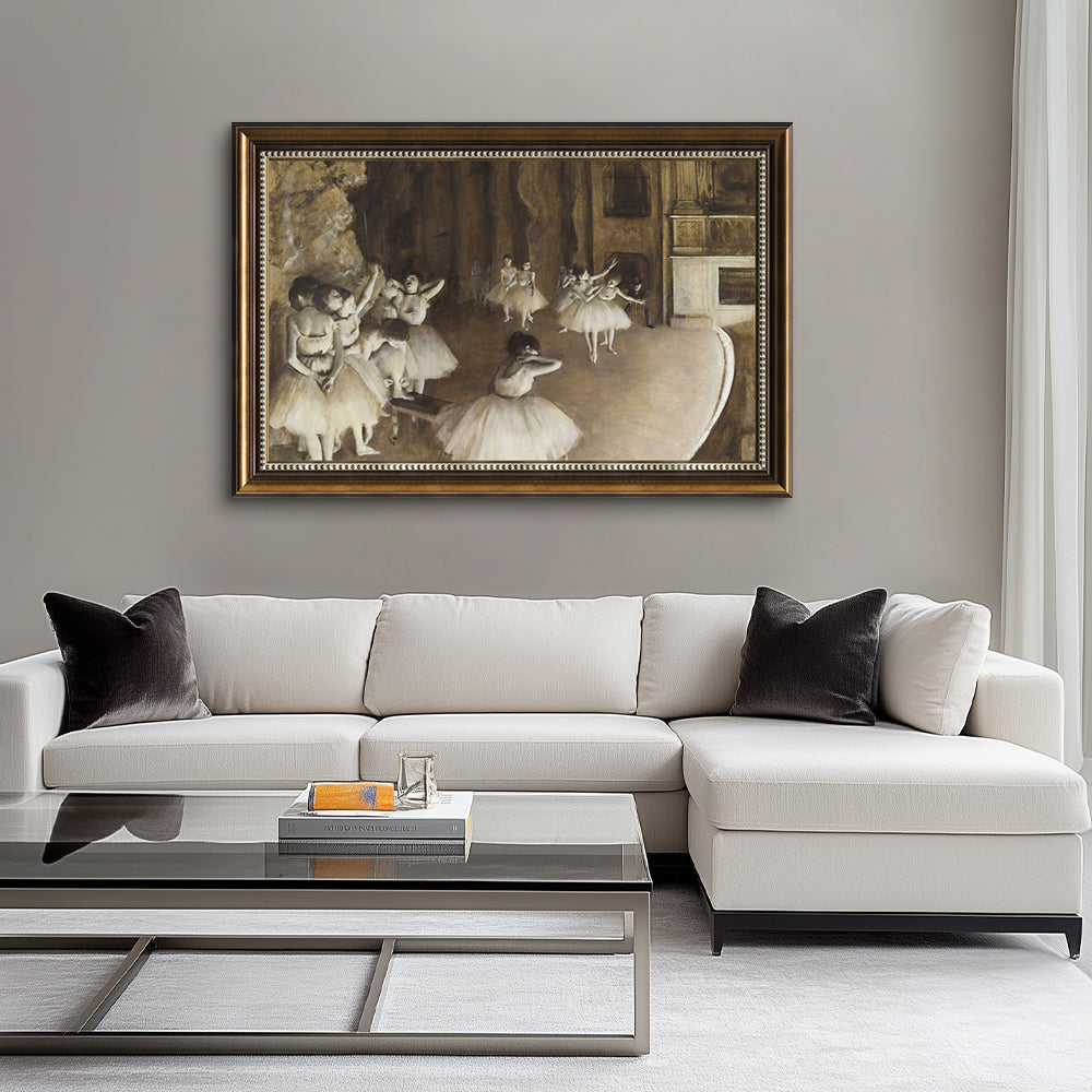 The Ballet Rehearsal On Stage By Edgar Degas