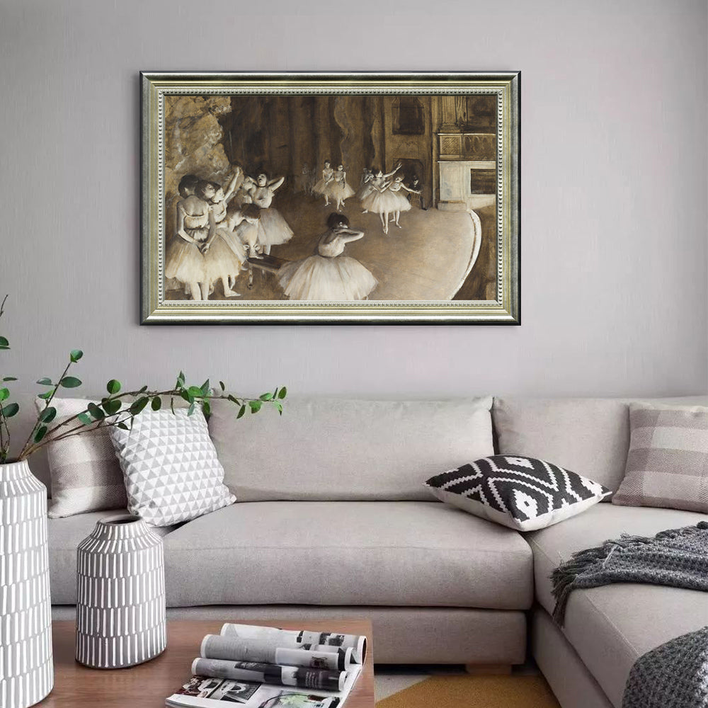 The Ballet Rehearsal On Stage By Edgar Degas