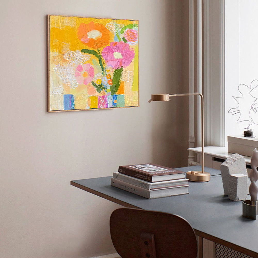 Cheerful Floral Canvas Wall Art