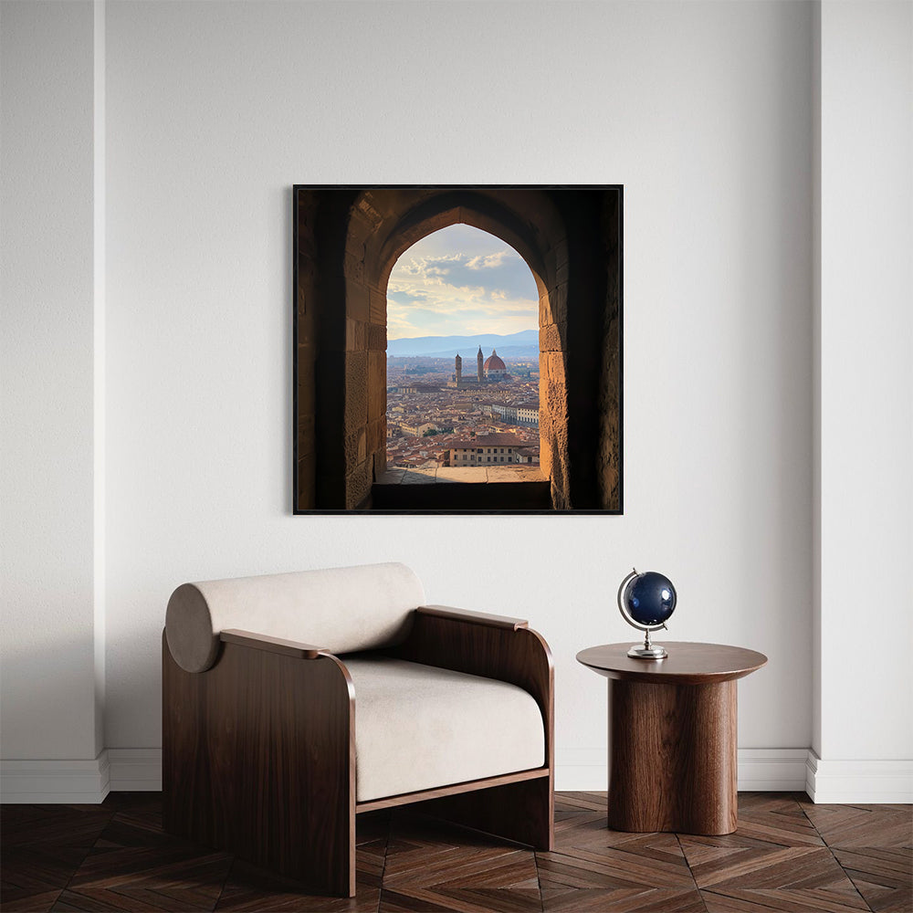 "Florence Through The Archway" Canvas Wall Art