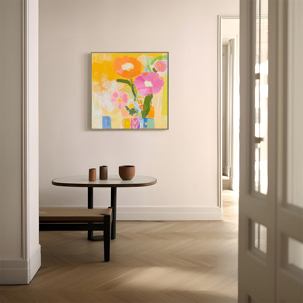 Cheerful Floral Canvas Wall Art