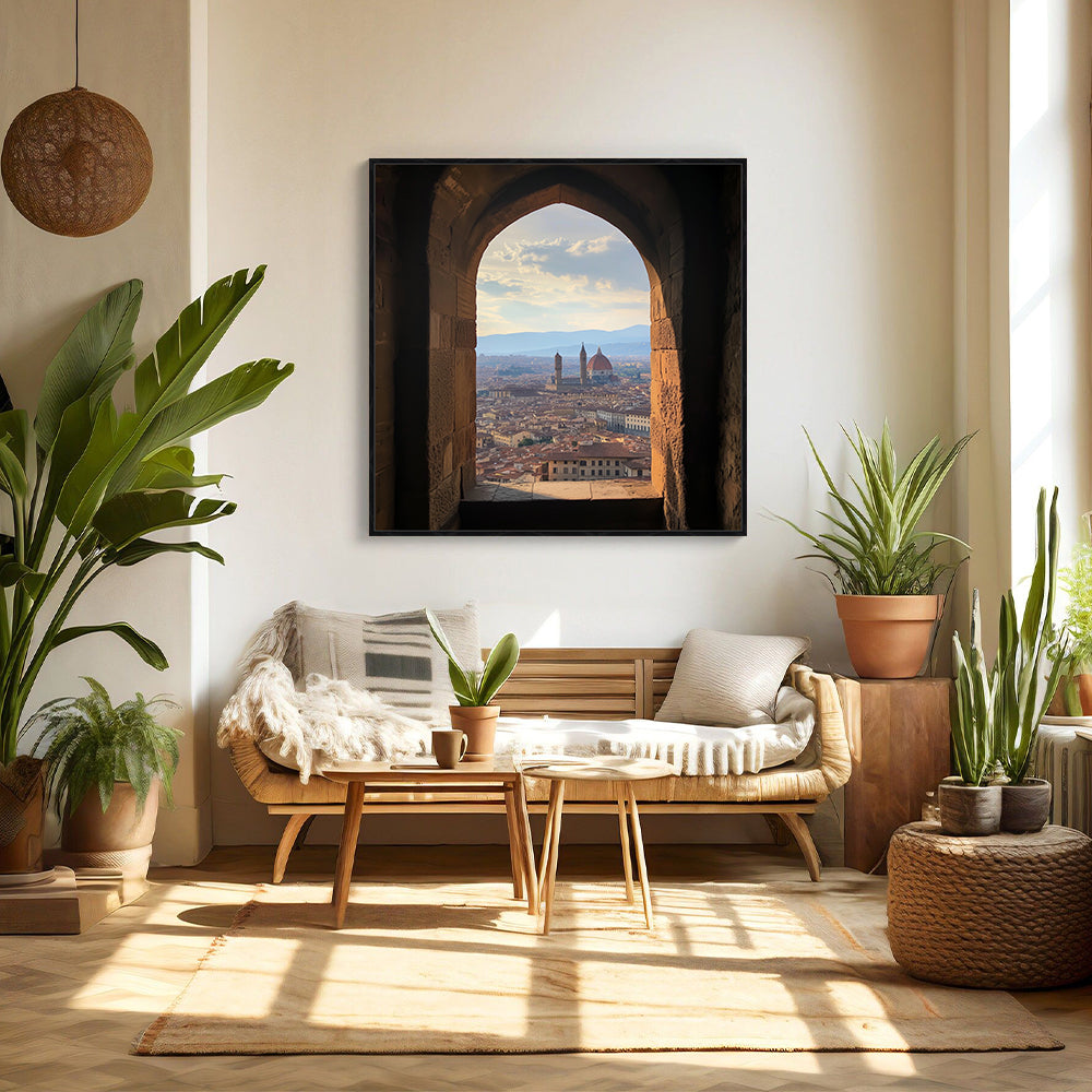 "Florence Through The Archway" Canvas Wall Art