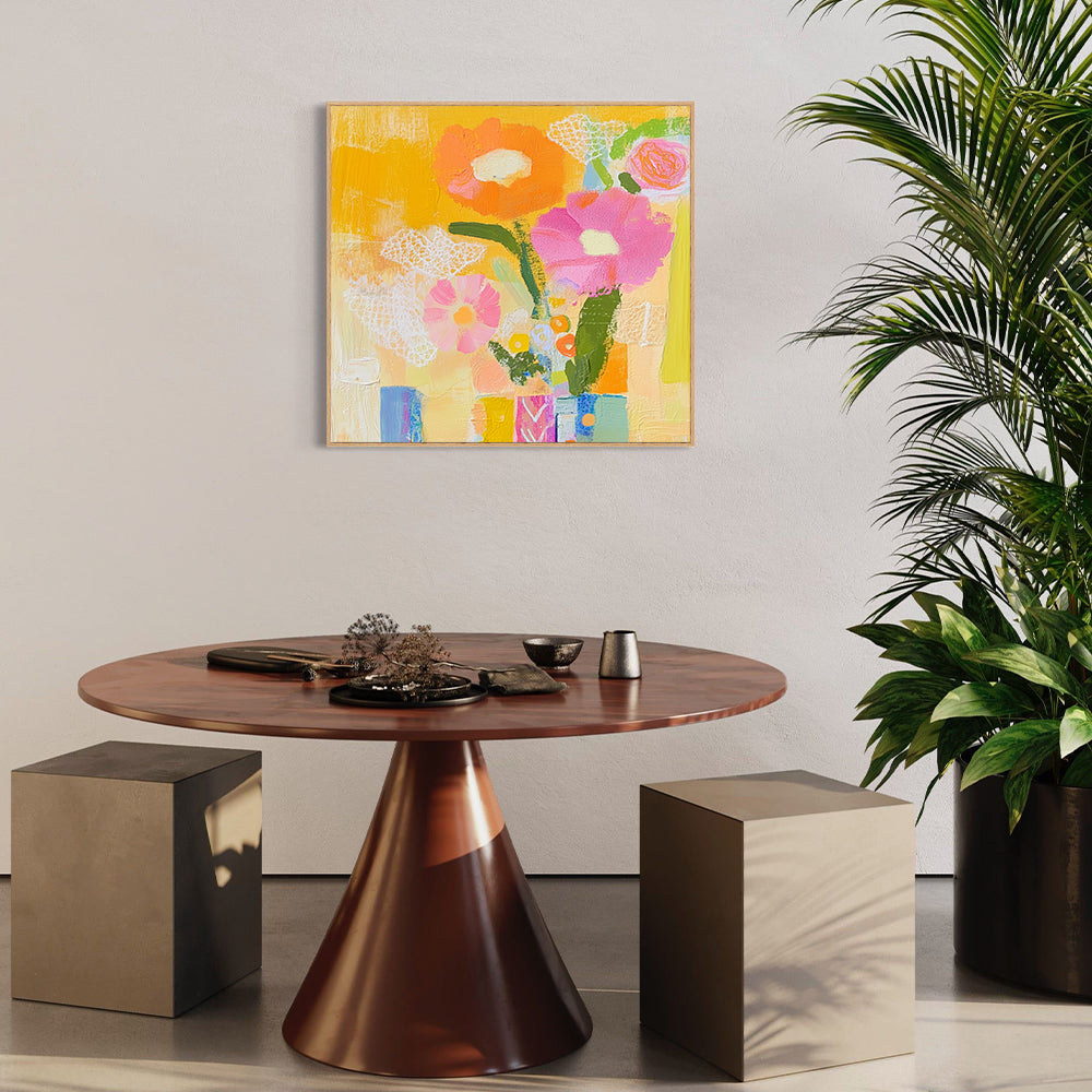 Cheerful Floral Canvas Wall Art