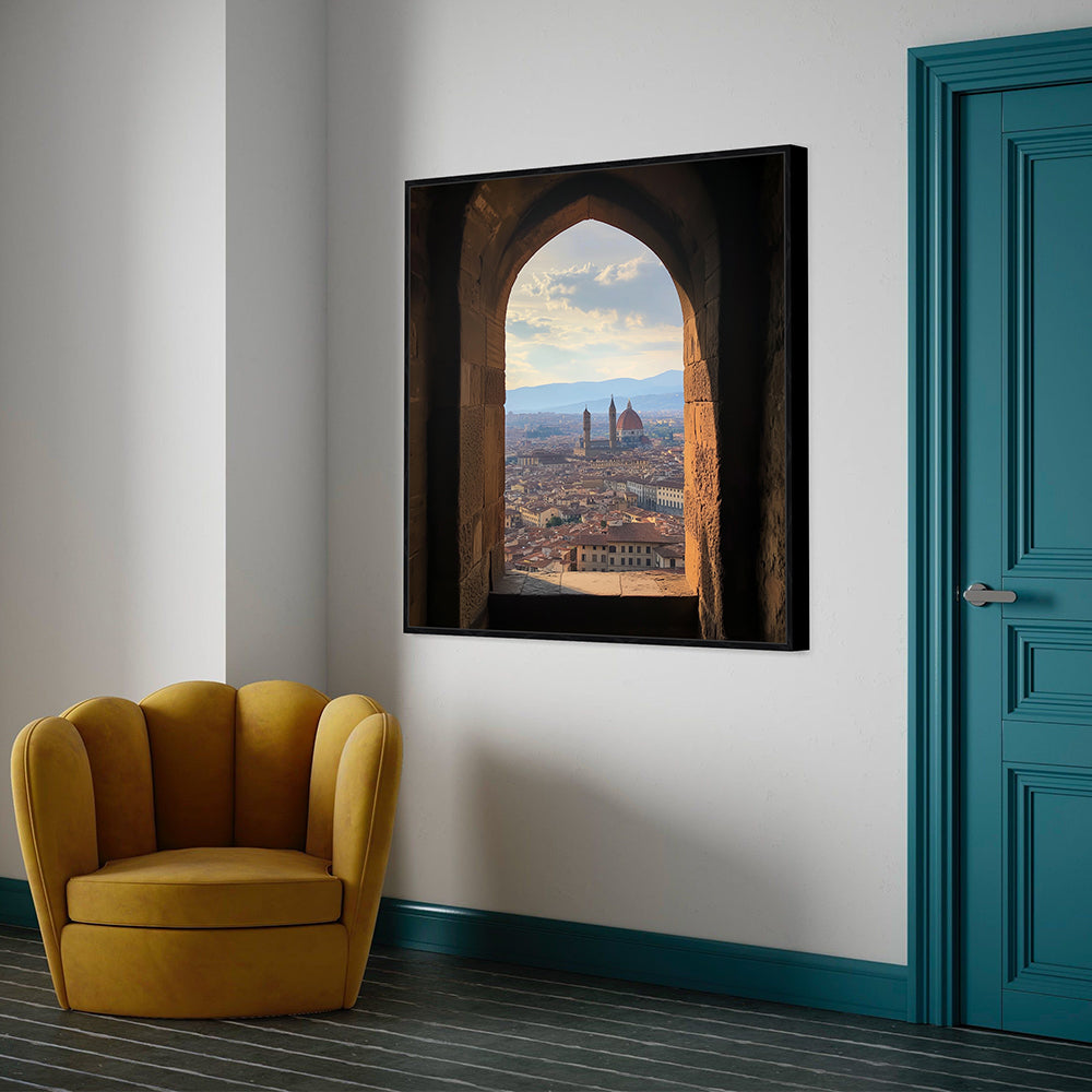 "Florence Through The Archway" Canvas Wall Art
