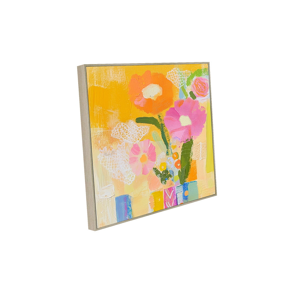 Cheerful Floral Canvas Wall Art