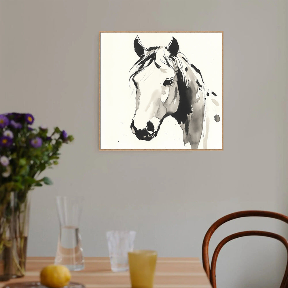 Horse Sketch Canvas Wall Art