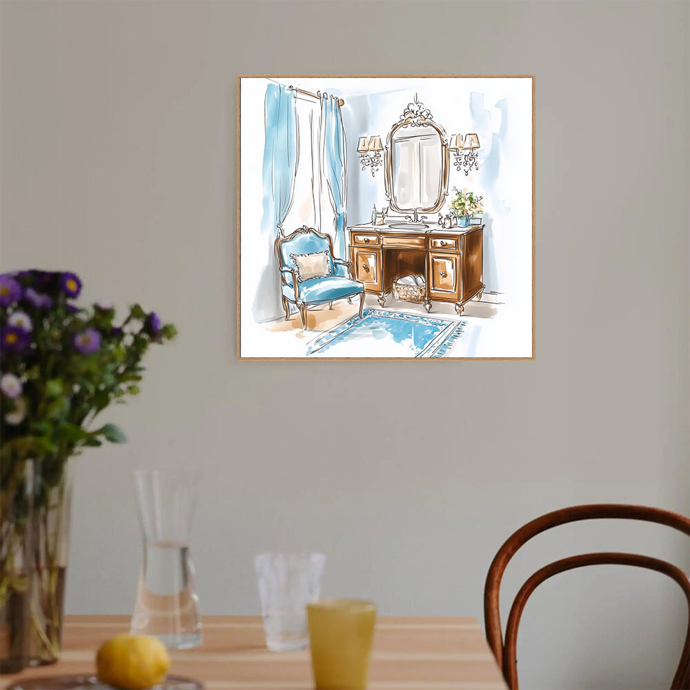 Elegant Bathroom-Inspired Canvas Wall Art