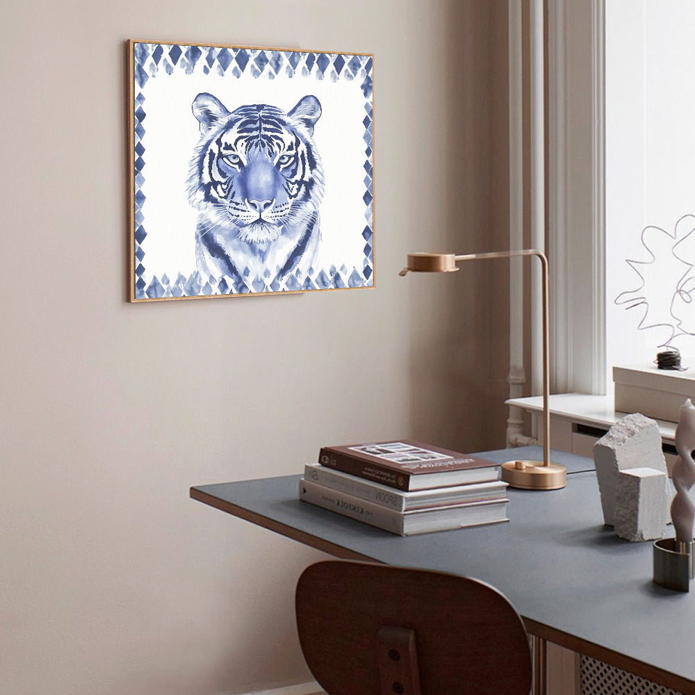 Blue Tiger Canvas Wall Art