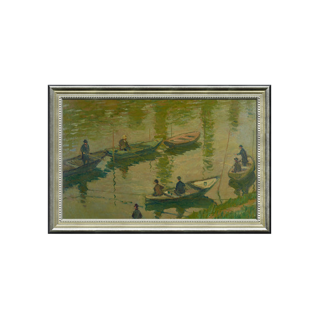 Fishermen On The Seine At Poissy By Claude Monet