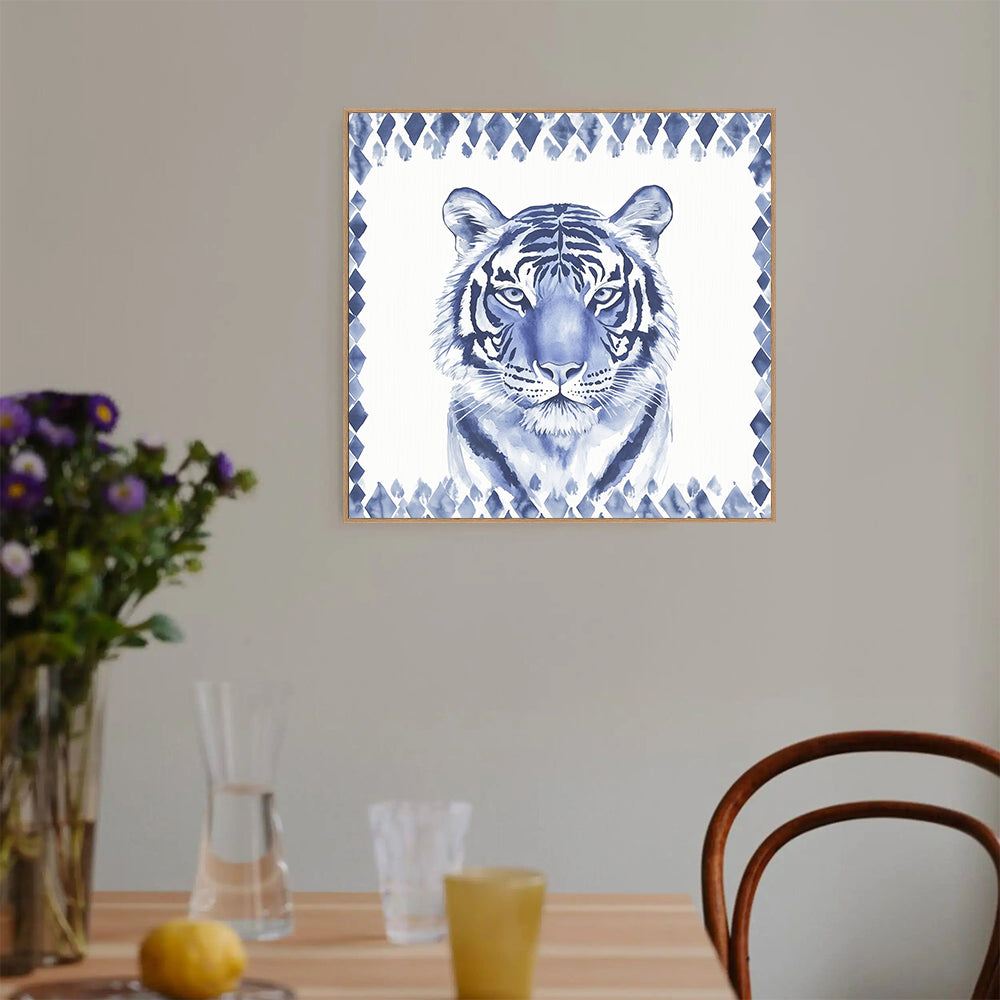 Blue Tiger Canvas Wall Art