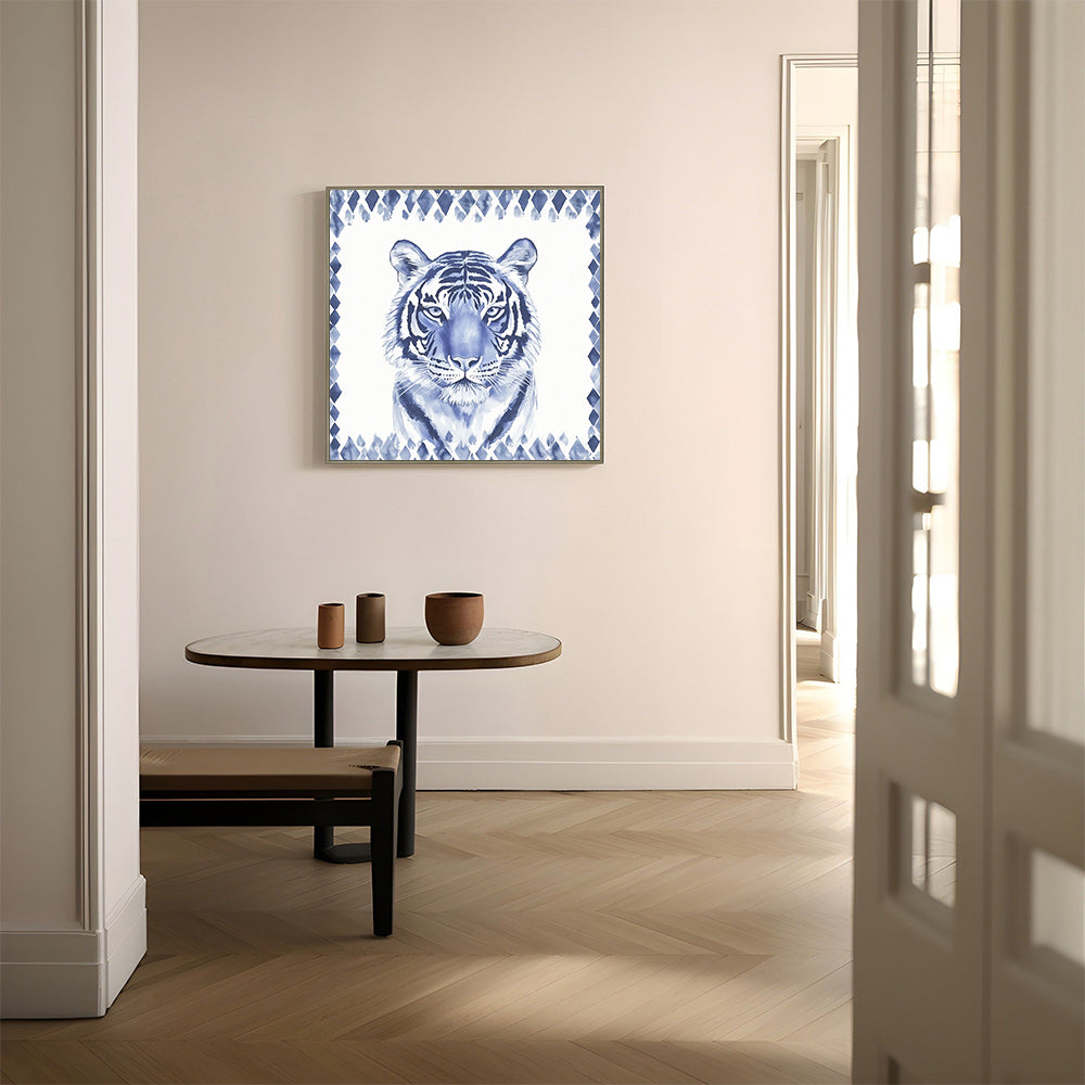 Blue Tiger Canvas Wall Art