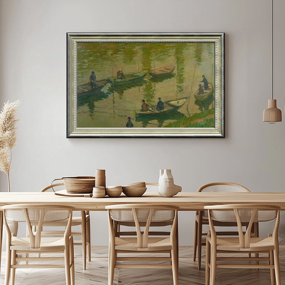 Fishermen On The Seine At Poissy By Claude Monet