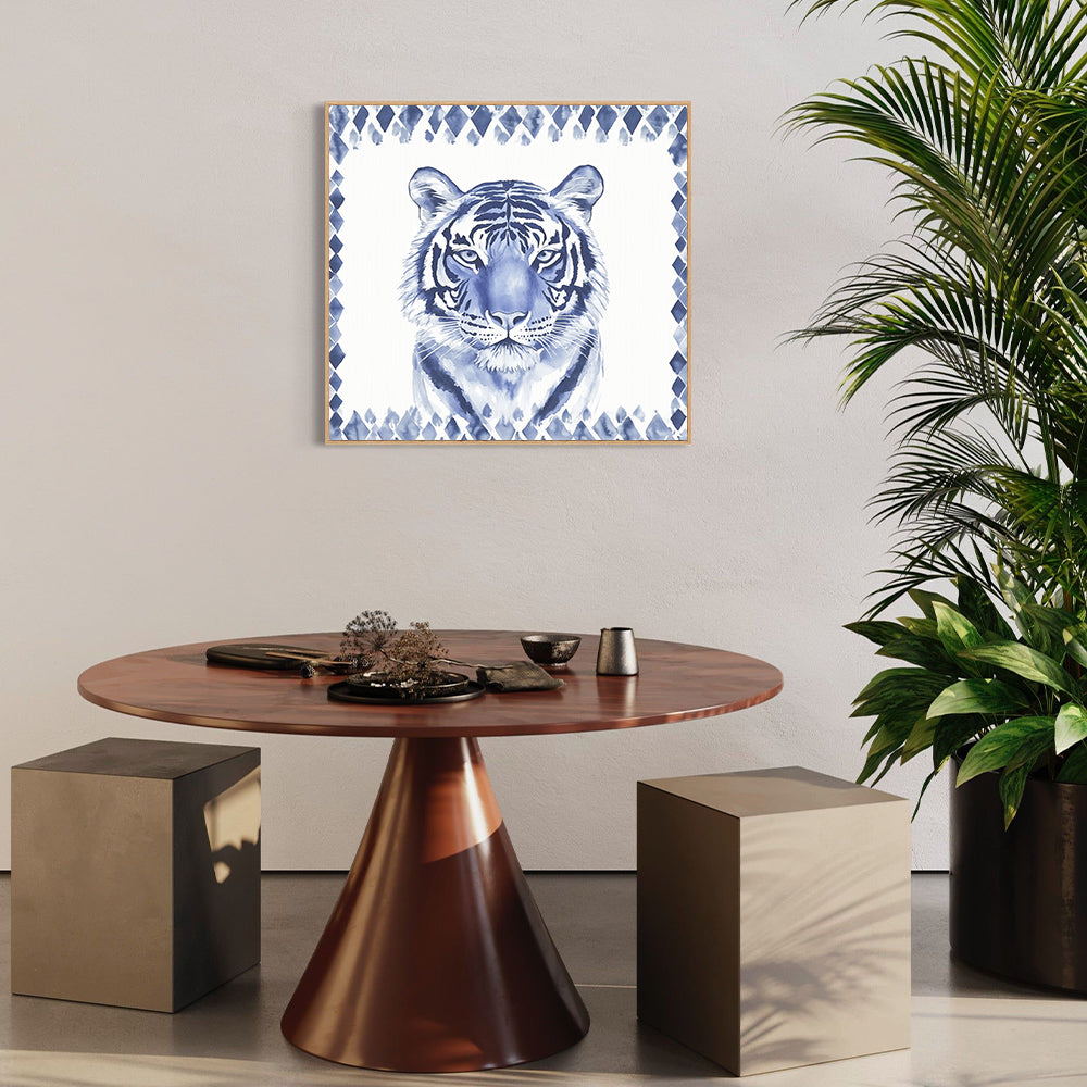 Blue Tiger Canvas Wall Art