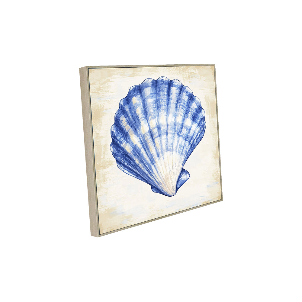 Blue Seashell Canvas Wall Art