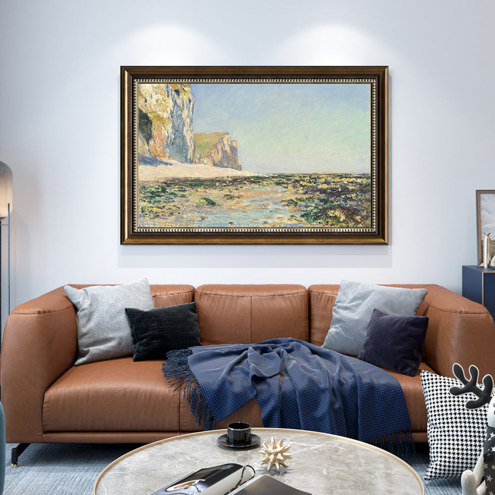 Seashore And Cliffs Of Pourville In The Morning By Claude Monet