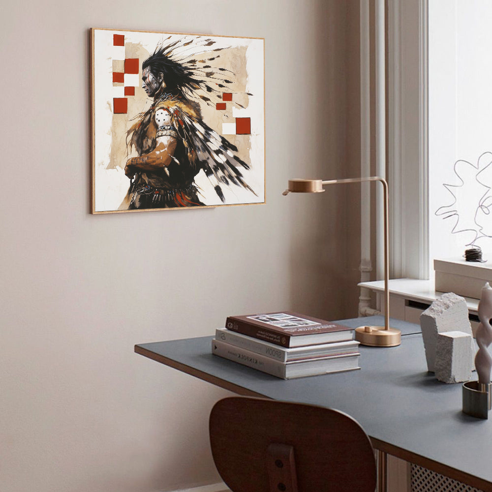 Tribal Warrior Canvas Wall Art