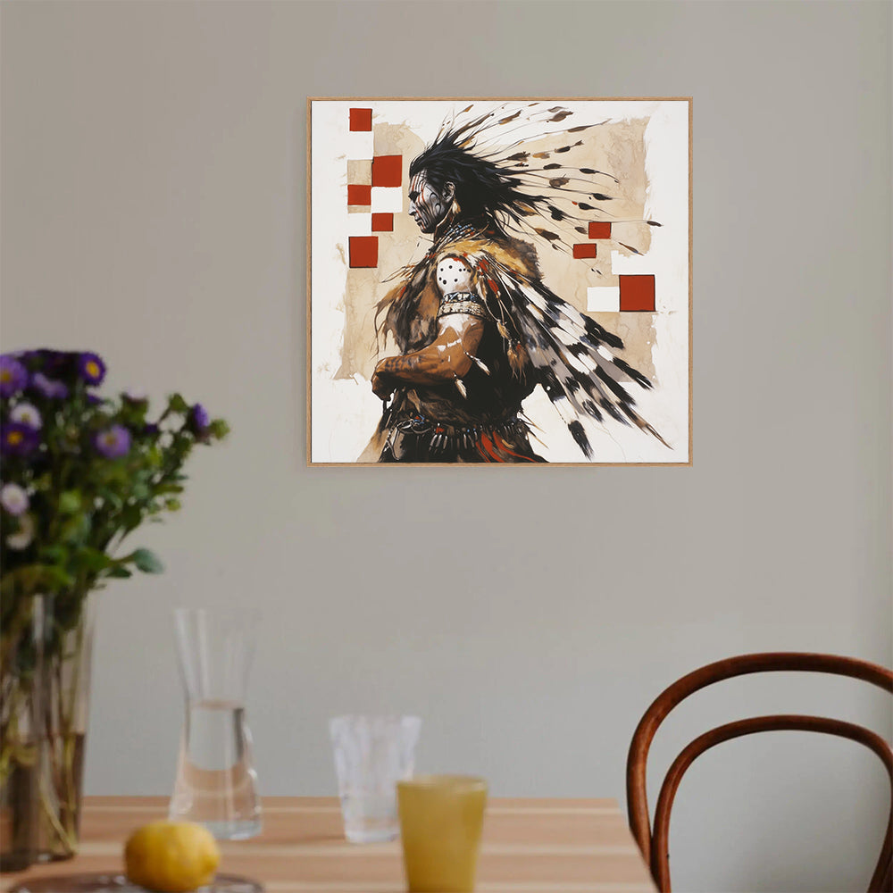 Tribal Warrior Canvas Wall Art