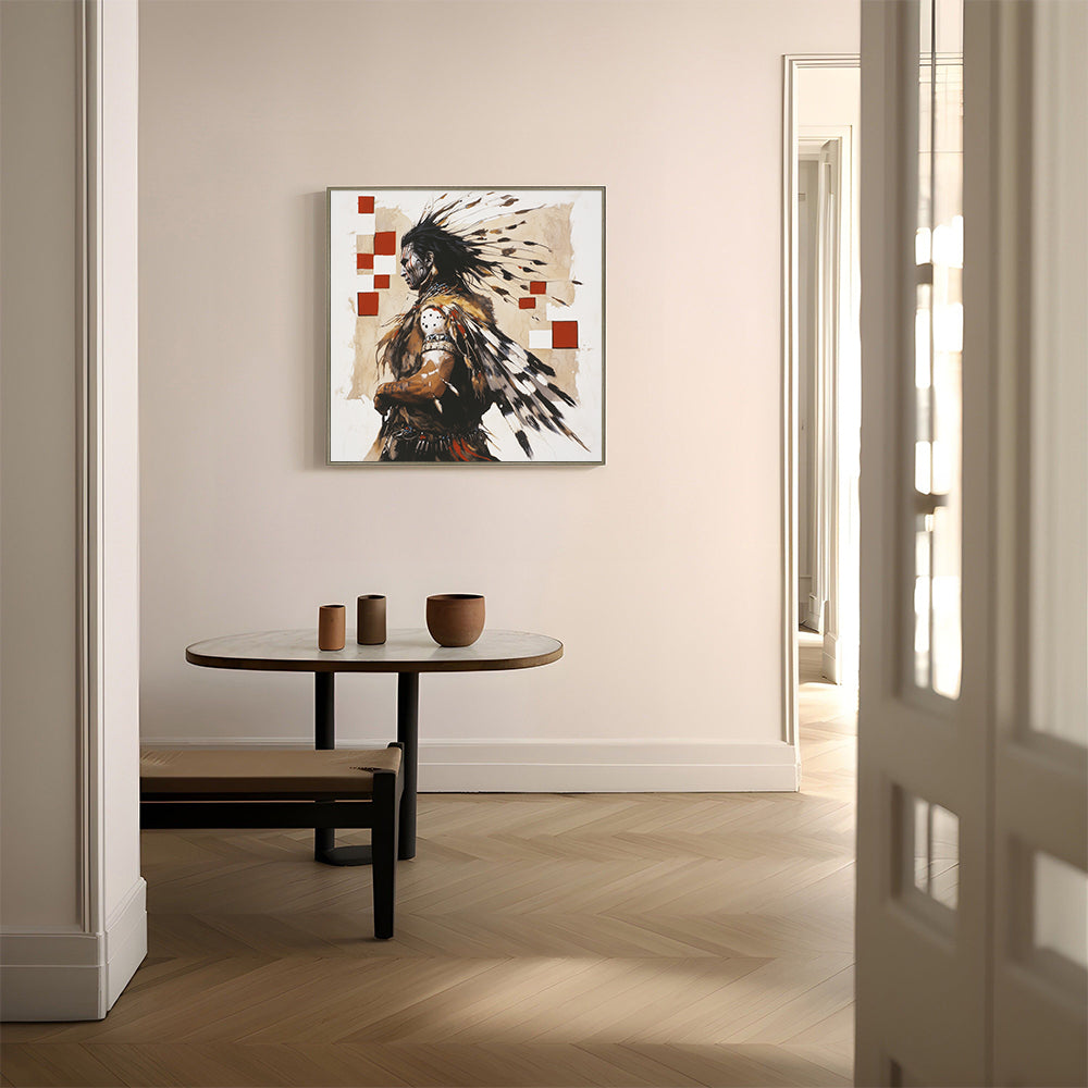 Tribal Warrior Canvas Wall Art