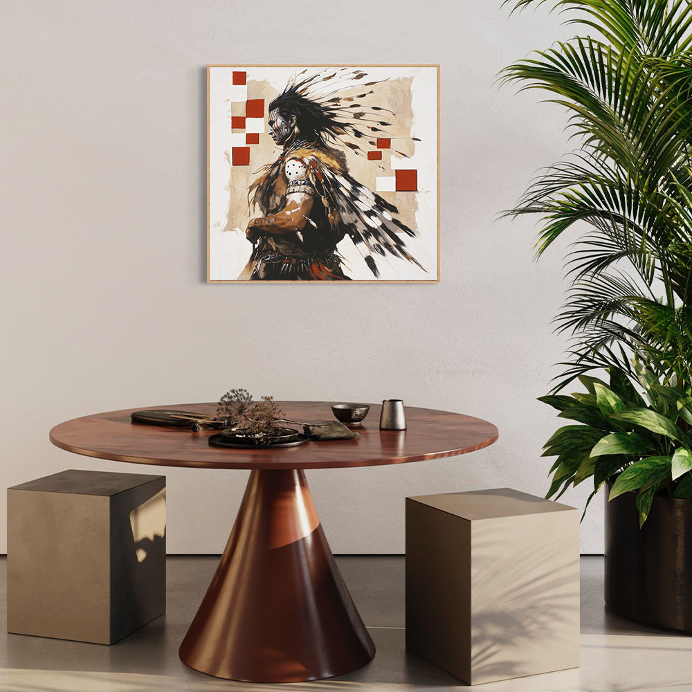 Tribal Warrior Canvas Wall Art