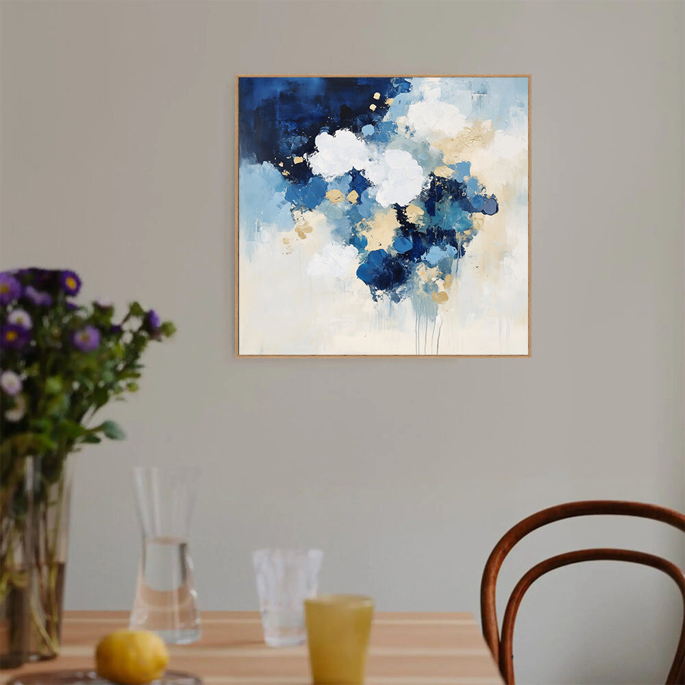 Blue and Gold Canvas Wall Art