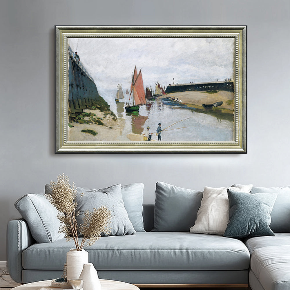 Entrance To The Port Of Trouville By Claude Monet