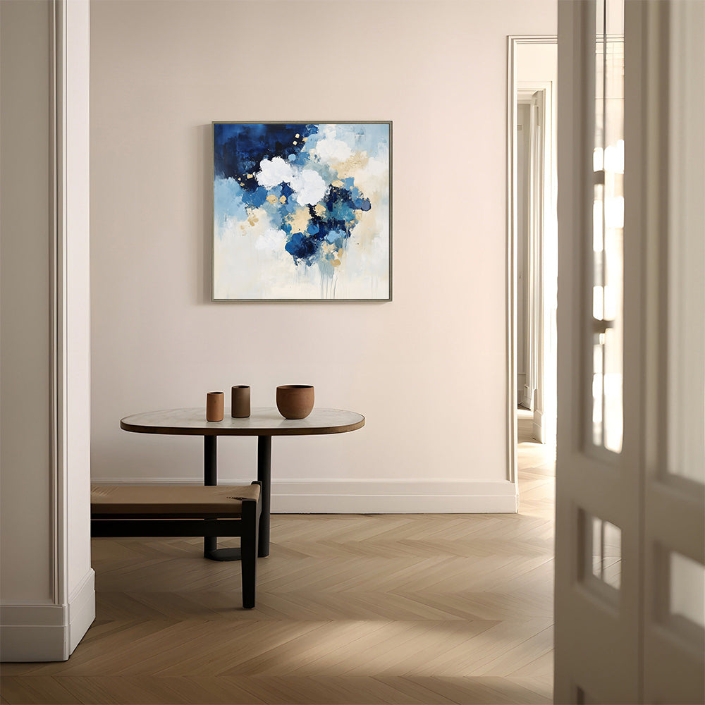 Blue and Gold Canvas Wall Art