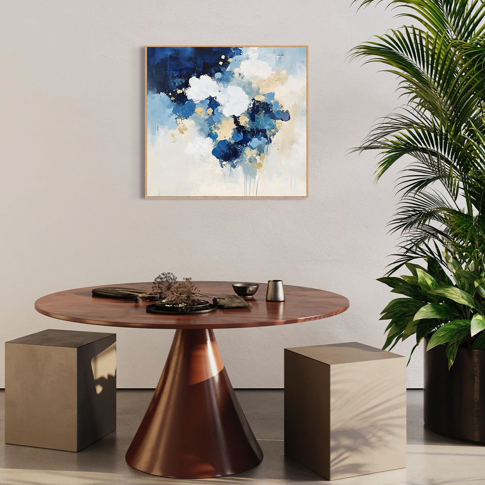 Blue and Gold Canvas Wall Art