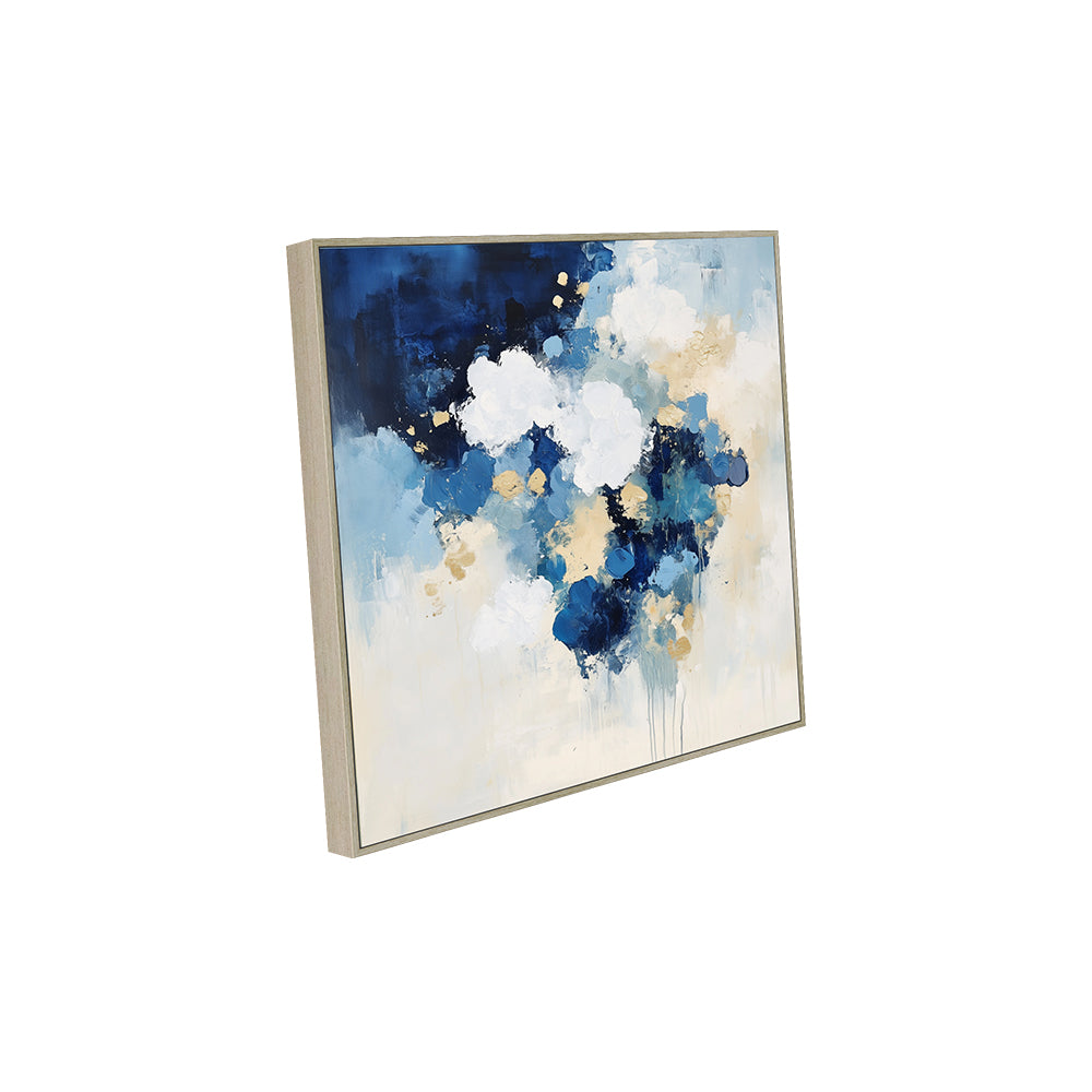 Blue and Gold Canvas Wall Art