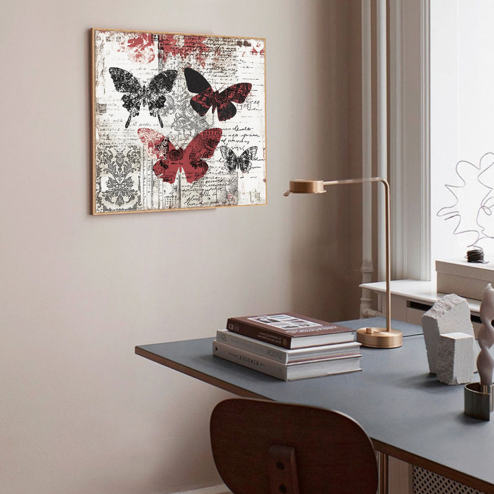 Vintage Butterfly Canvas Wall Art