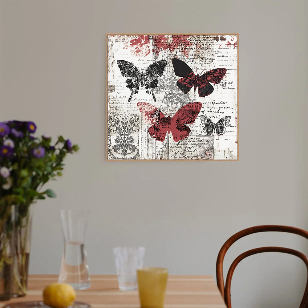 Vintage Butterfly Canvas Wall Art