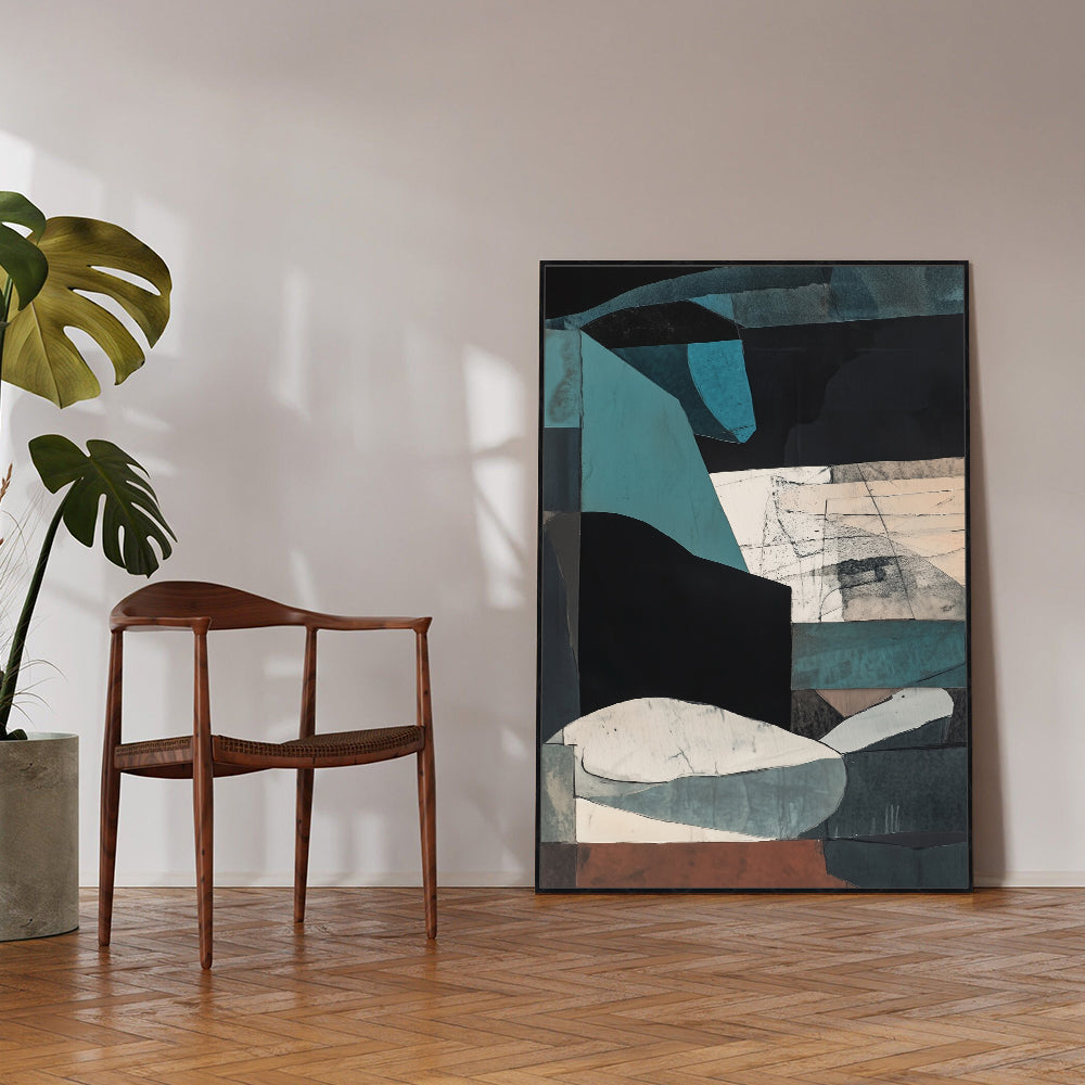 Modern Geometric Elegance – A Bold Blend Of Textures And Tones For Contemporary Space