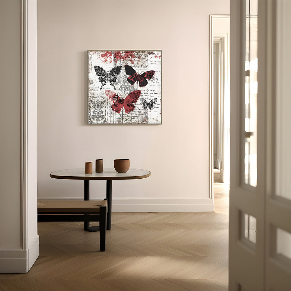 Vintage Butterfly Canvas Wall Art