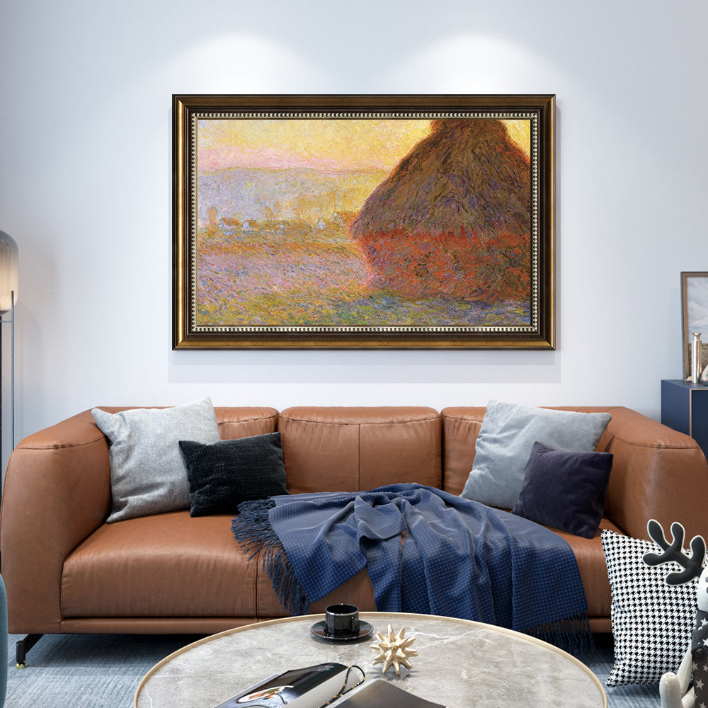 Haystacks (Sunrise) By Claude Monet