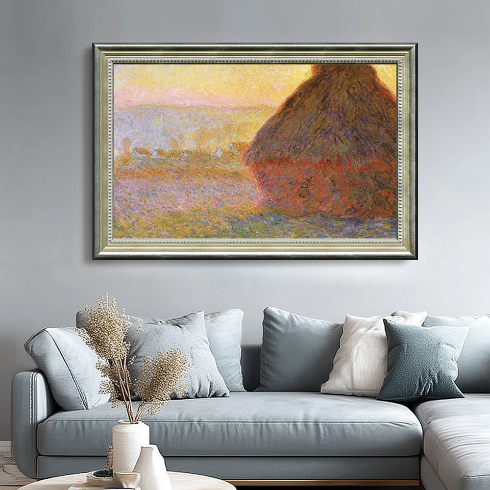 Haystacks (Sunrise) By Claude Monet
