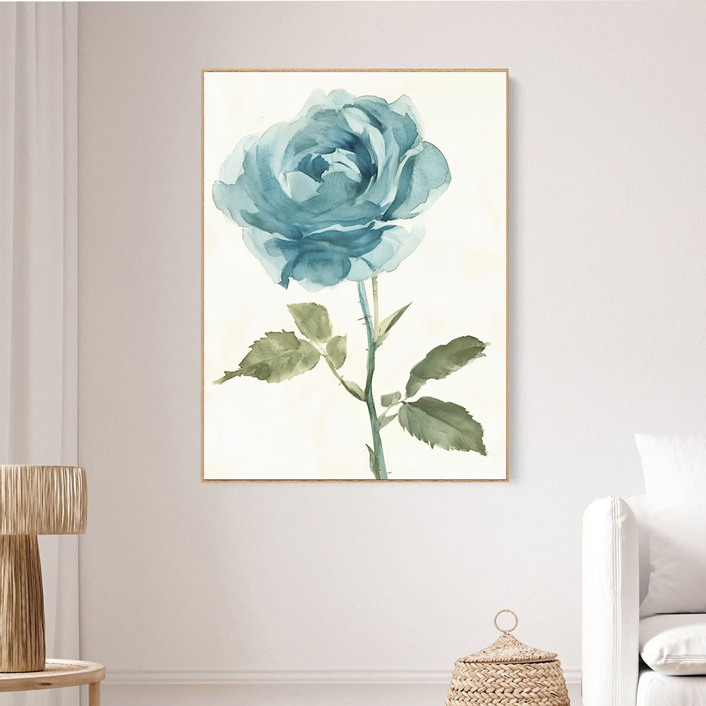Blue Rose Canvas Wall Art