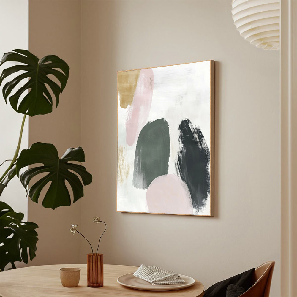 Modern Pastel Brushstroke Canvas Wall Art