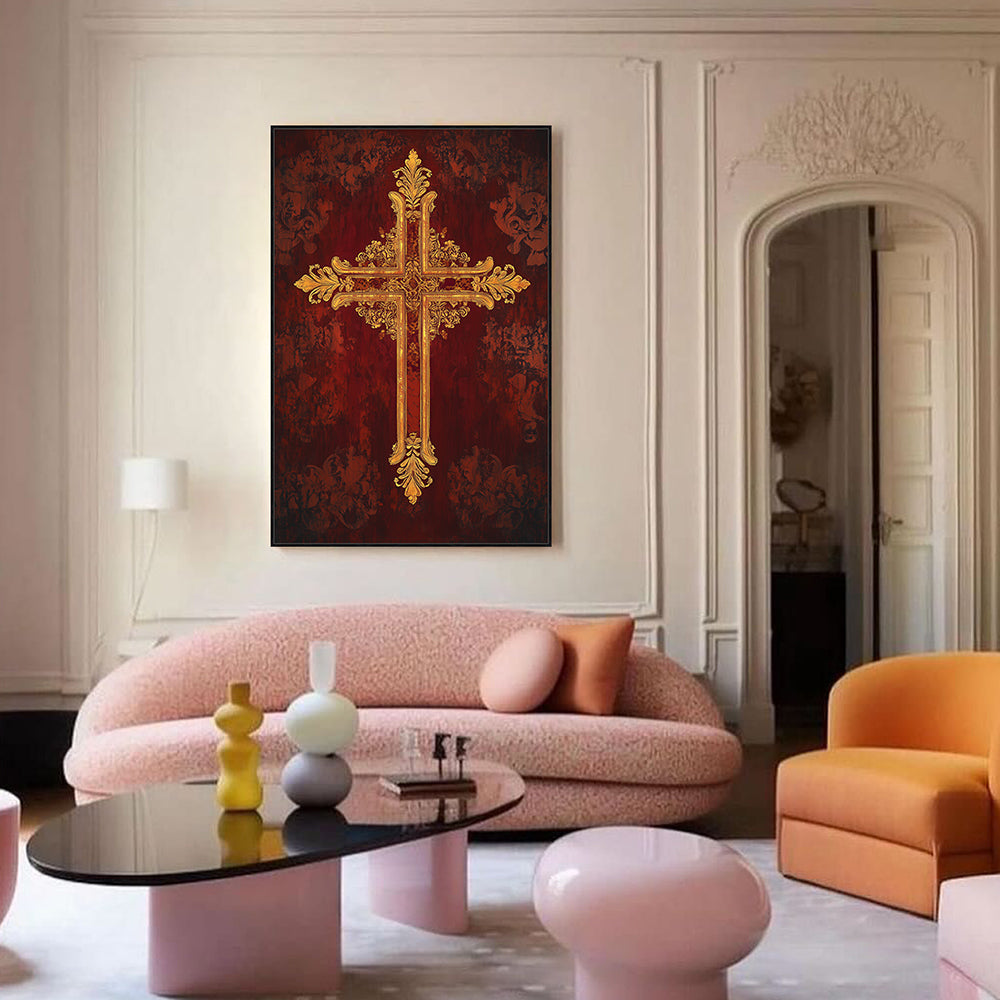 Sacred Beauty Meets Artistic Excellence In This Golden Cross Design