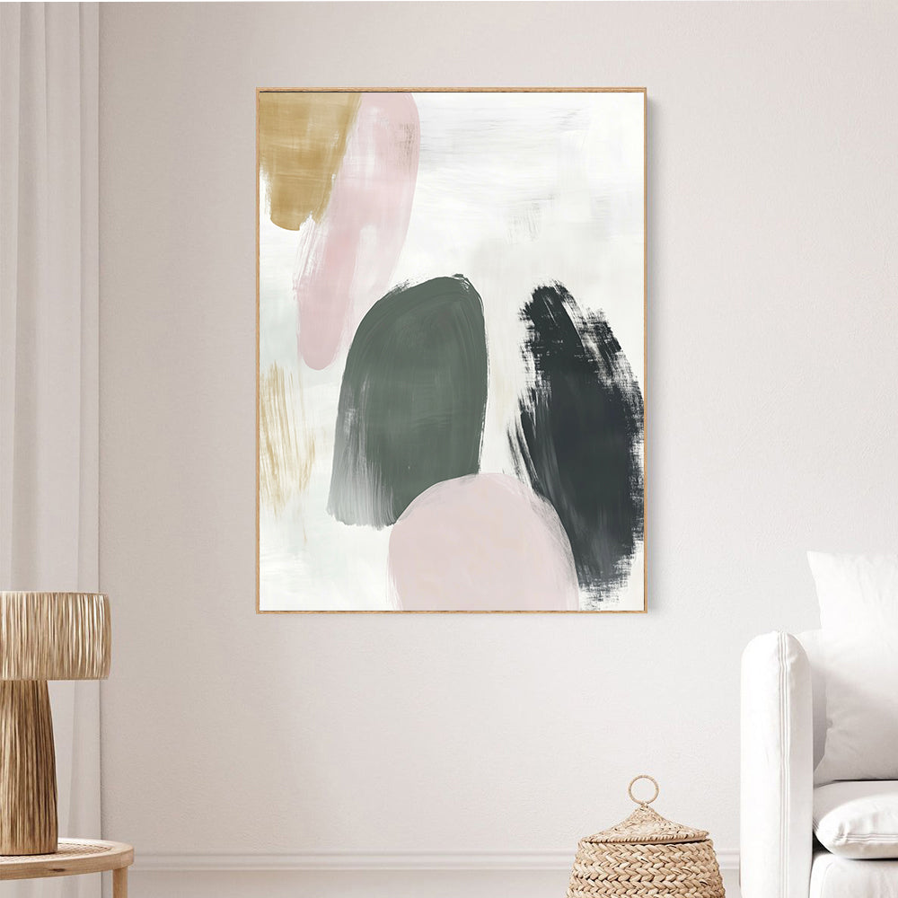 Modern Pastel Brushstroke Canvas Wall Art