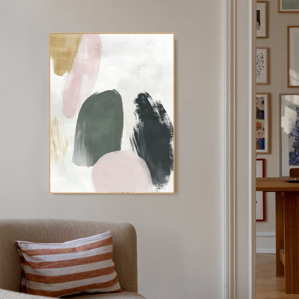 Modern Pastel Brushstroke Canvas Wall Art