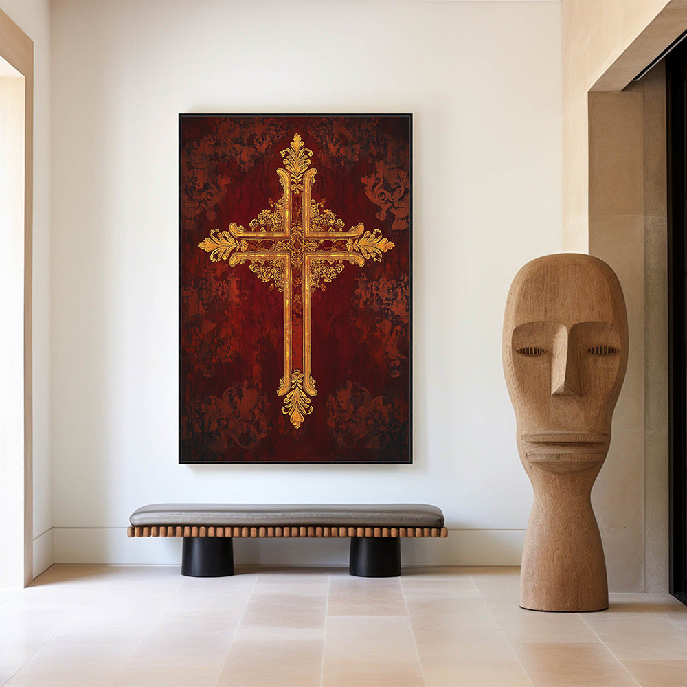 Sacred Beauty Meets Artistic Excellence In This Golden Cross Design