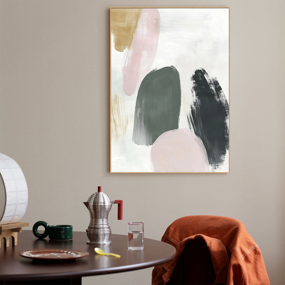 Modern Pastel Brushstroke Canvas Wall Art