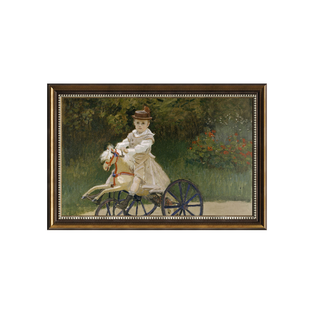 Jean Monet On His Hobby Horse By Claude Monet